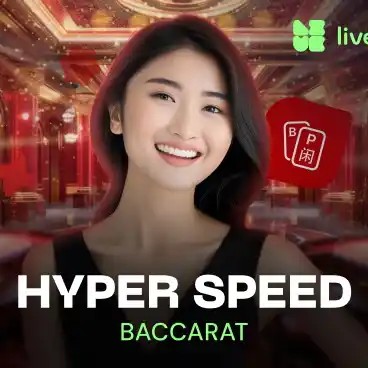 Official Live Dealer logo: Hyper Speed Baccarat by Evolution at 3 Reyes