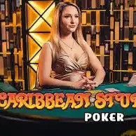 Official Live Dealer logo: Caribbean Stud Poker by Evolution at 3 Reyes