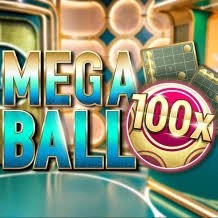 Mega Ball 100x game by Evolution – logo hosted on 3 Reyes