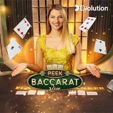Try Peek Baccarat slot by Evolution on tresreyescasino.com – logo image
